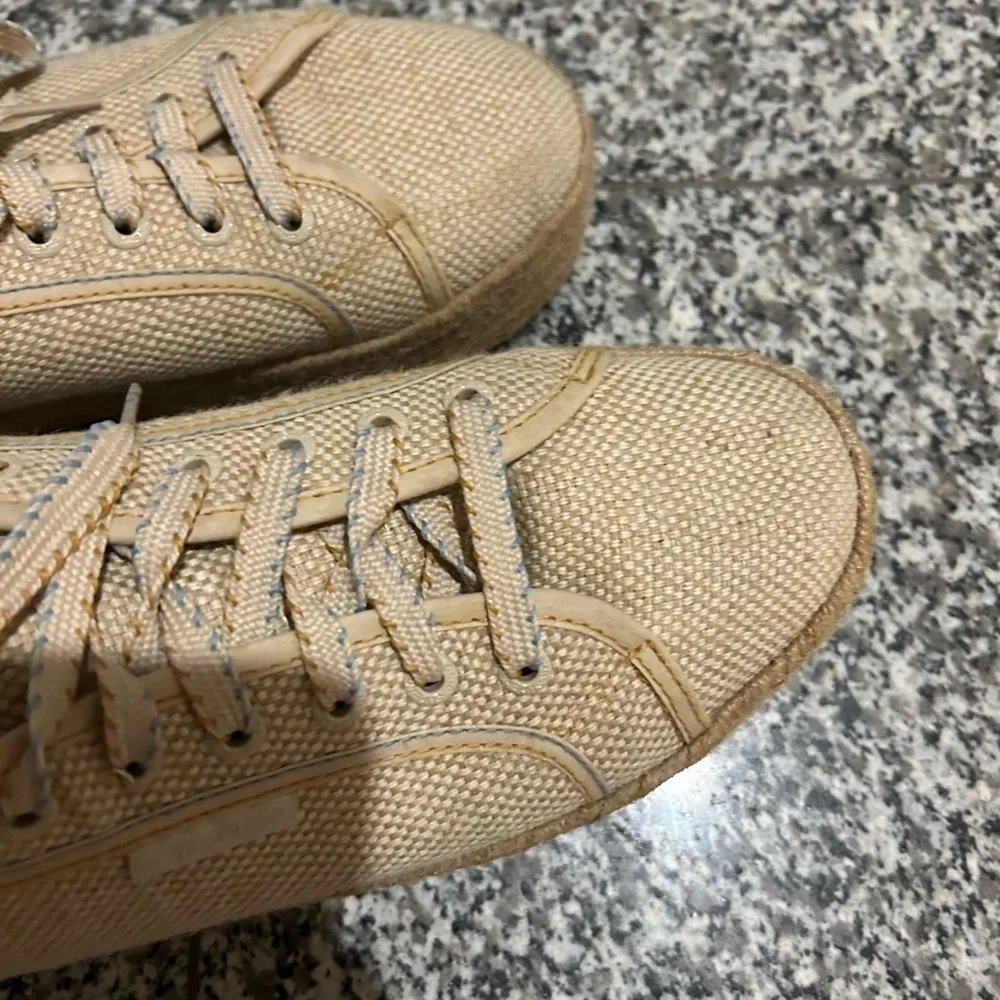 Sugerpga Espadrille Lace Up Flatforms Size 10.5